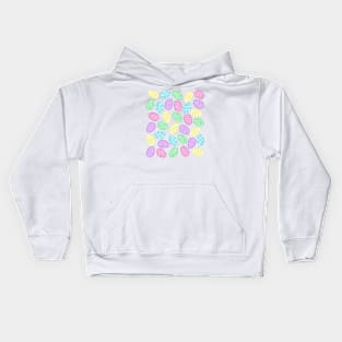 Cute Pastel Easter Eggs Seamless Holiday Doodle Design, made by EndlessEmporium Kids Hoodie